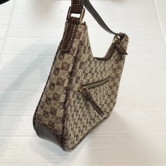 Liz Claiborne | Small Tan and Brown Shoulder Strap Purse - Picture 9 of 12